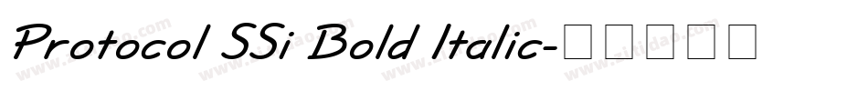 Protocol SSi Bold Italic字体转换